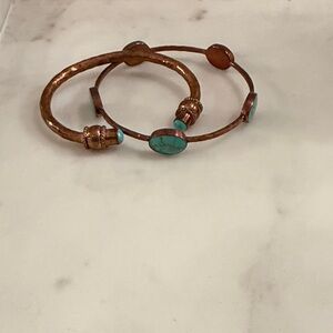 Turquoise and Copper Women's Bracelets